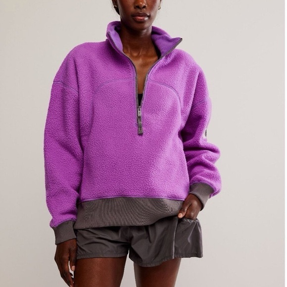 FP Movement by Free People Jackets & Blazers - Free People FP Movement Hit the Slopes Fleece Quarter Zip Pullover Jacket XL *A
